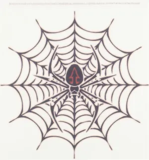 3dRose ht_58923_2 Black Widow Spider in a Web Iron on Heat Transfer for White Material, 6 by 6-Inch