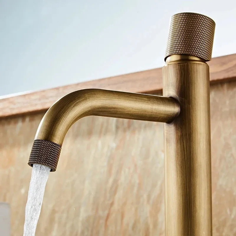 Basin Faucets Antique Bronze Bathroom Sink Faucet Deck Mounted Faucet