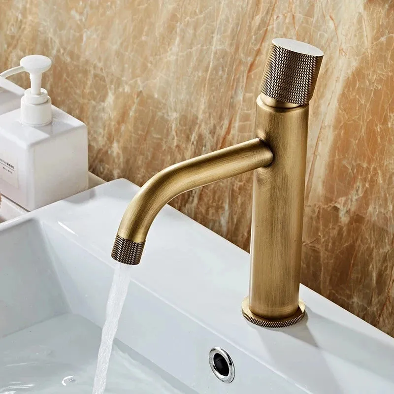 Basin Faucets Antique Bronze Bathroom Sink Faucet Deck Mounted Faucet