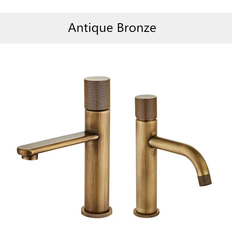 Basin Faucets Antique Bronze Bathroom Sink Faucet Deck Mounted Faucet