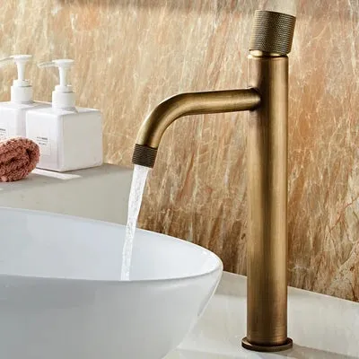 Basin Faucets Antique Bronze Bathroom Sink Faucet Deck Mounted Faucet
