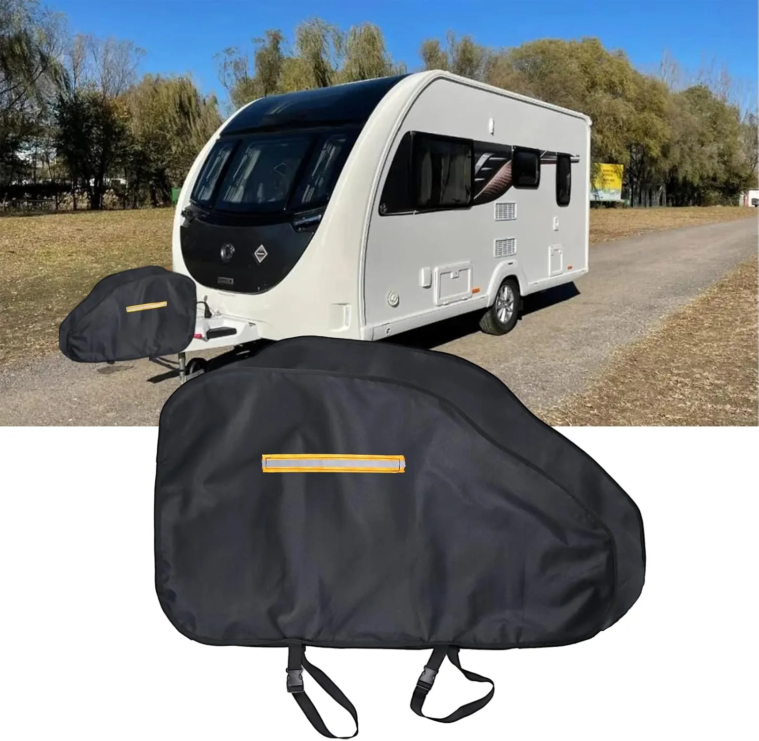 Caravan Hitch Cover, Waterproof Trailer Jack Cover Universal Trailer Hitch Covers Rain Snow Dust-Proof Hitch Ball Cover-36x24x6 inch