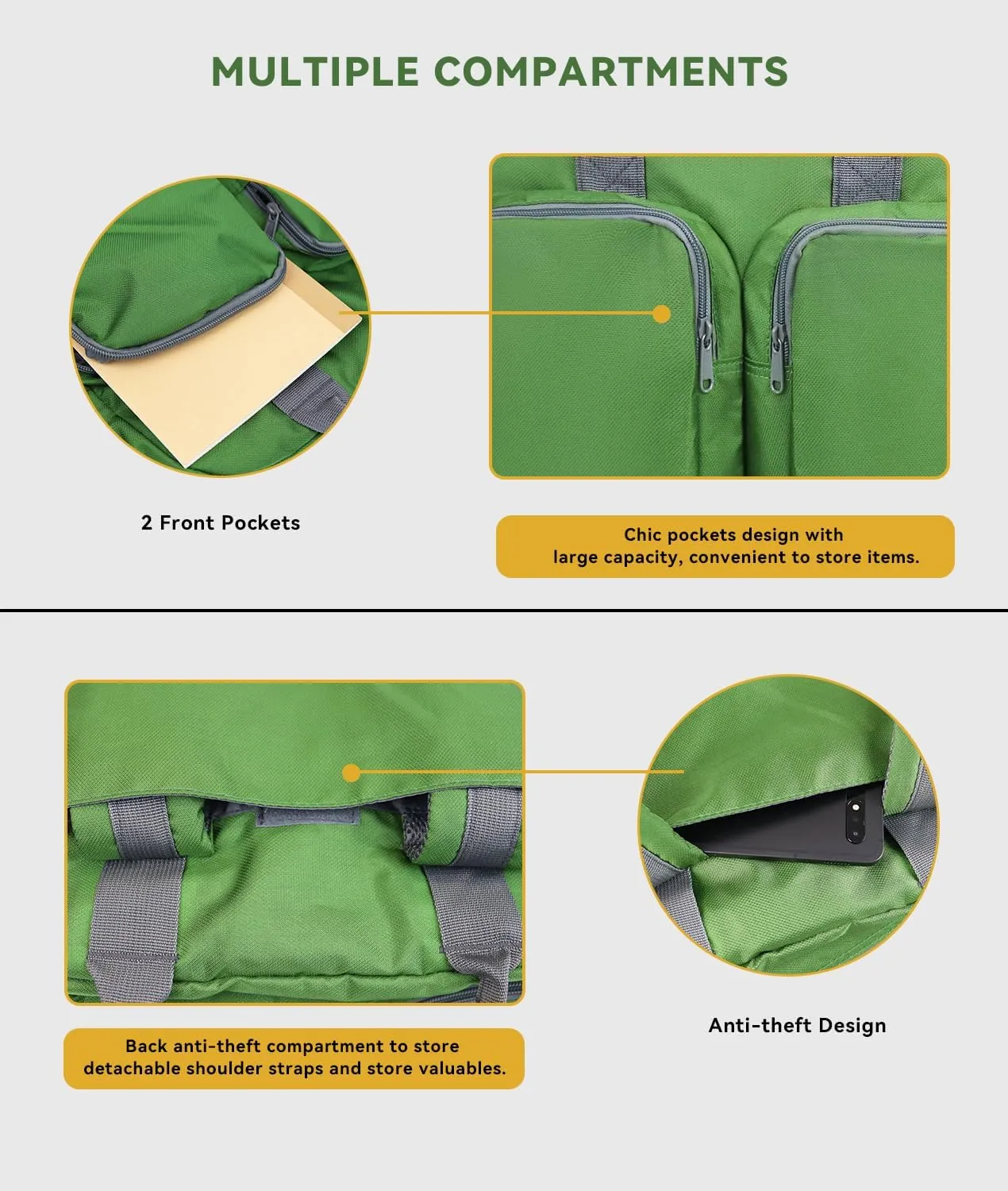 Carry on Backpack for Women Flight Approved, Frontier Airlines Personal Item Bag Fit for 17in Laptop (green, 17 inch)