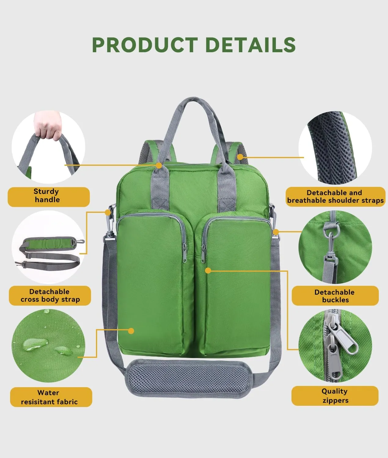 Carry on Backpack for Women Flight Approved, Frontier Airlines Personal Item Bag Fit for 17in Laptop (green, 17 inch)