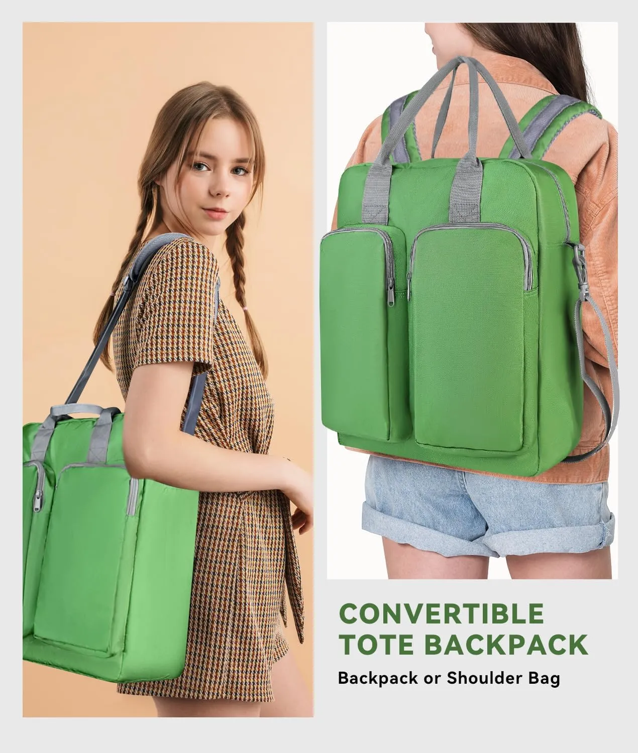 Carry on Backpack for Women Flight Approved, Frontier Airlines Personal Item Bag Fit for 17in Laptop (green, 17 inch)