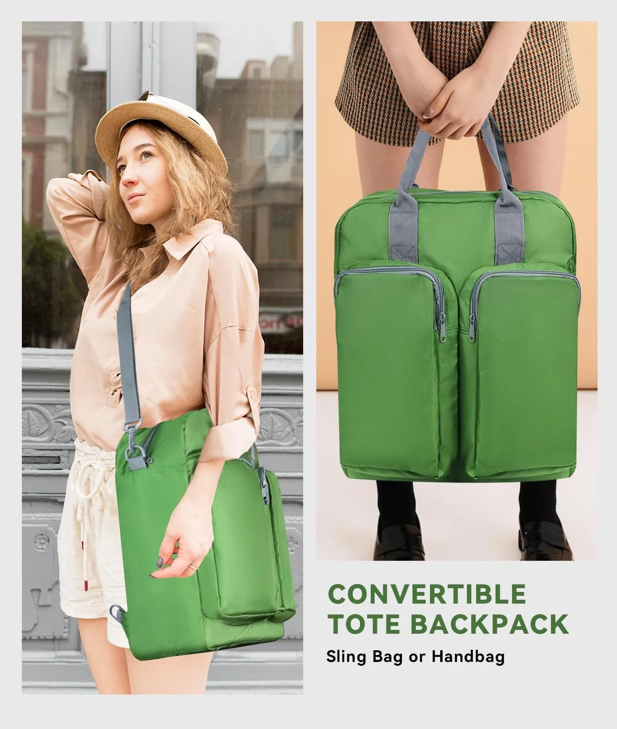 Carry on Backpack for Women Flight Approved, Frontier Airlines Personal Item Bag Fit for 17in Laptop (green, 17 inch)