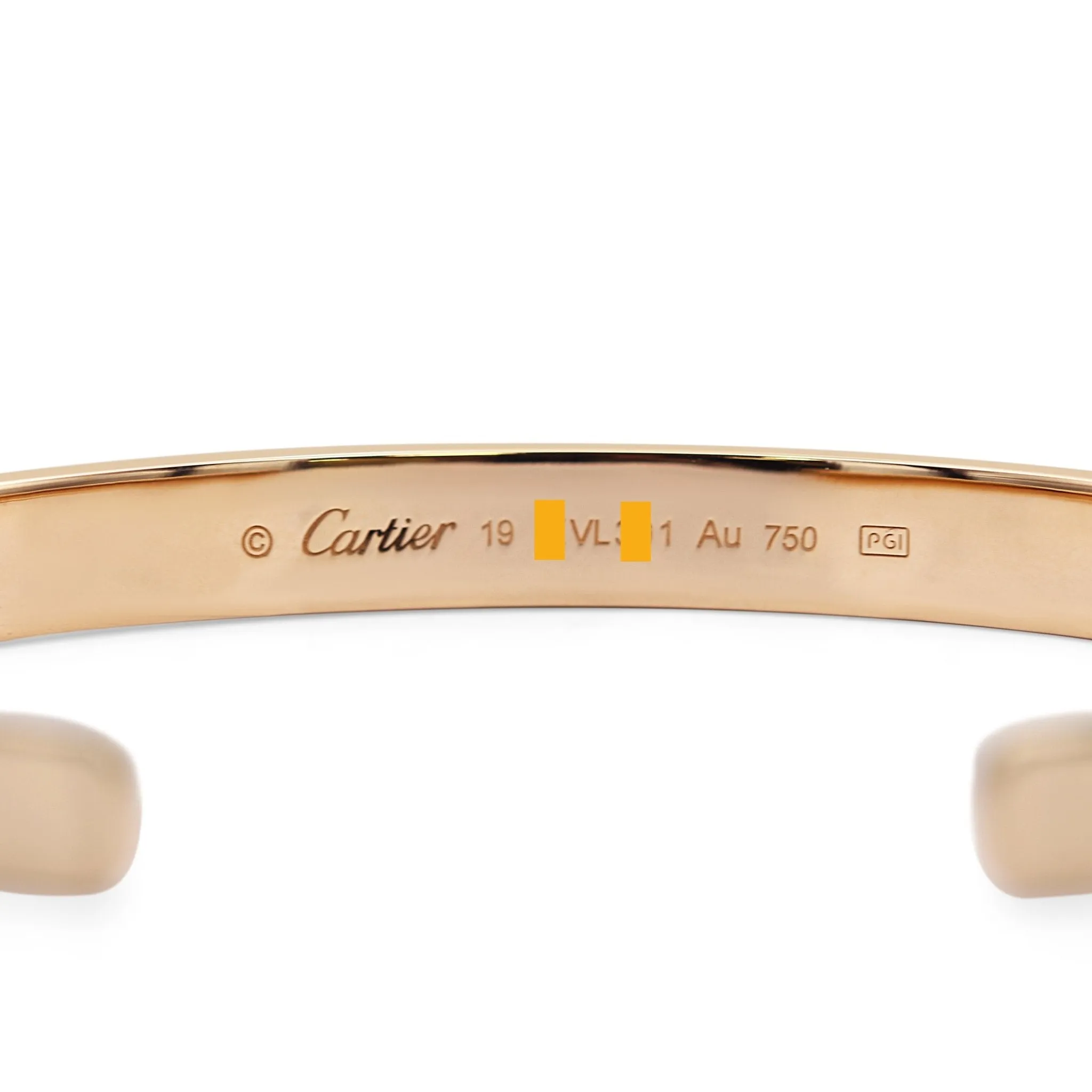 Cartier Love Bracelet Size 19 - 18ct Yellow Gold