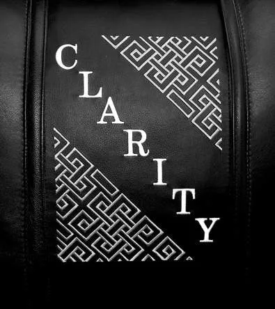 Clarity Deco Diagonal Silver Logo Panel