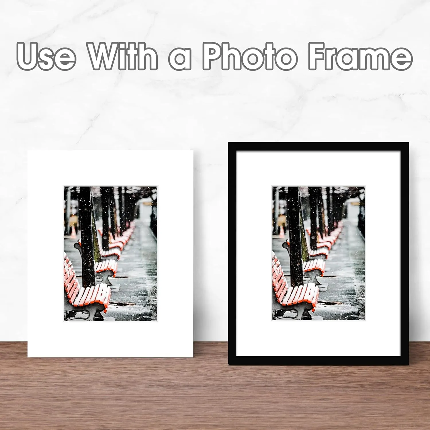 Golden State Art Pack of 50 8x10 White Picture Mats Mattes with White Core Bevel Cut for 5x7 Photo   Backing   Bags
