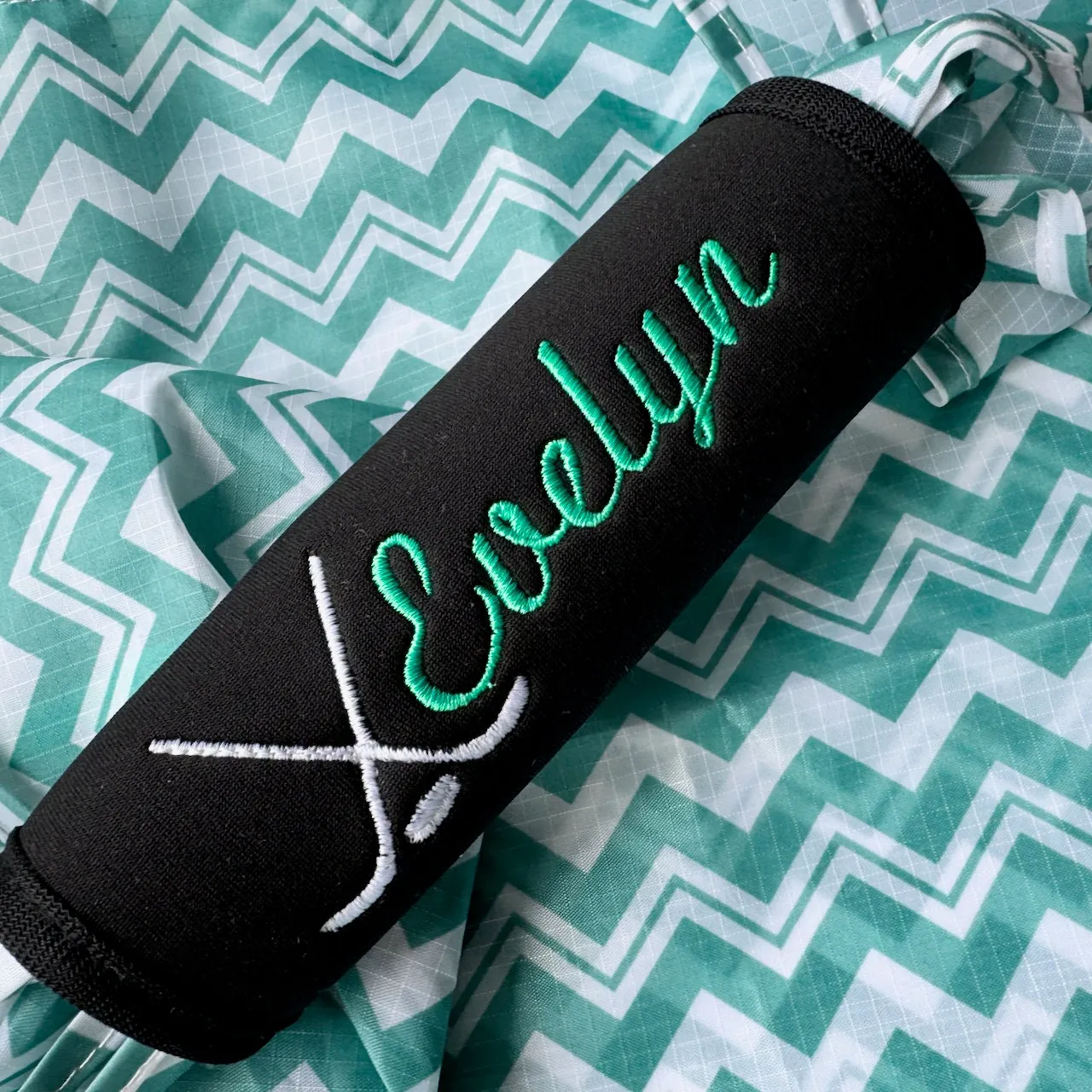 Hockey Luggage Handle Wrap Personalized and Embroidered, Ice Hockey Bag Name Tag