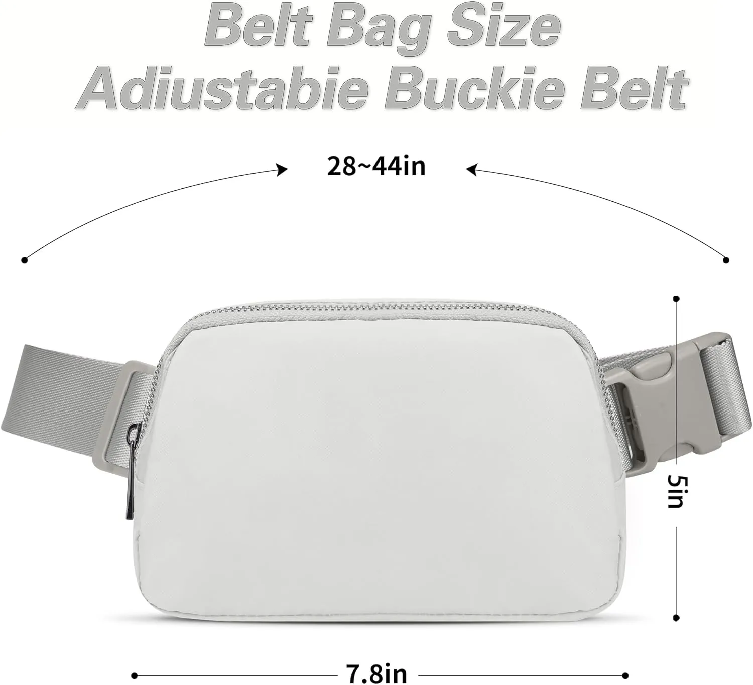 JSJ Mini Fanny Pack for Women & Men,Valentines Day Gifts for Girls Teens Kids Daughter Sister Her,Trendy Stuff Crossbody Bags Cute Everywhere Belt Bags. (Gray)