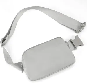 JSJ Mini Fanny Pack for Women & Men,Valentines Day Gifts for Girls Teens Kids Daughter Sister Her,Trendy Stuff Crossbody Bags Cute Everywhere Belt Bags. (Gray)