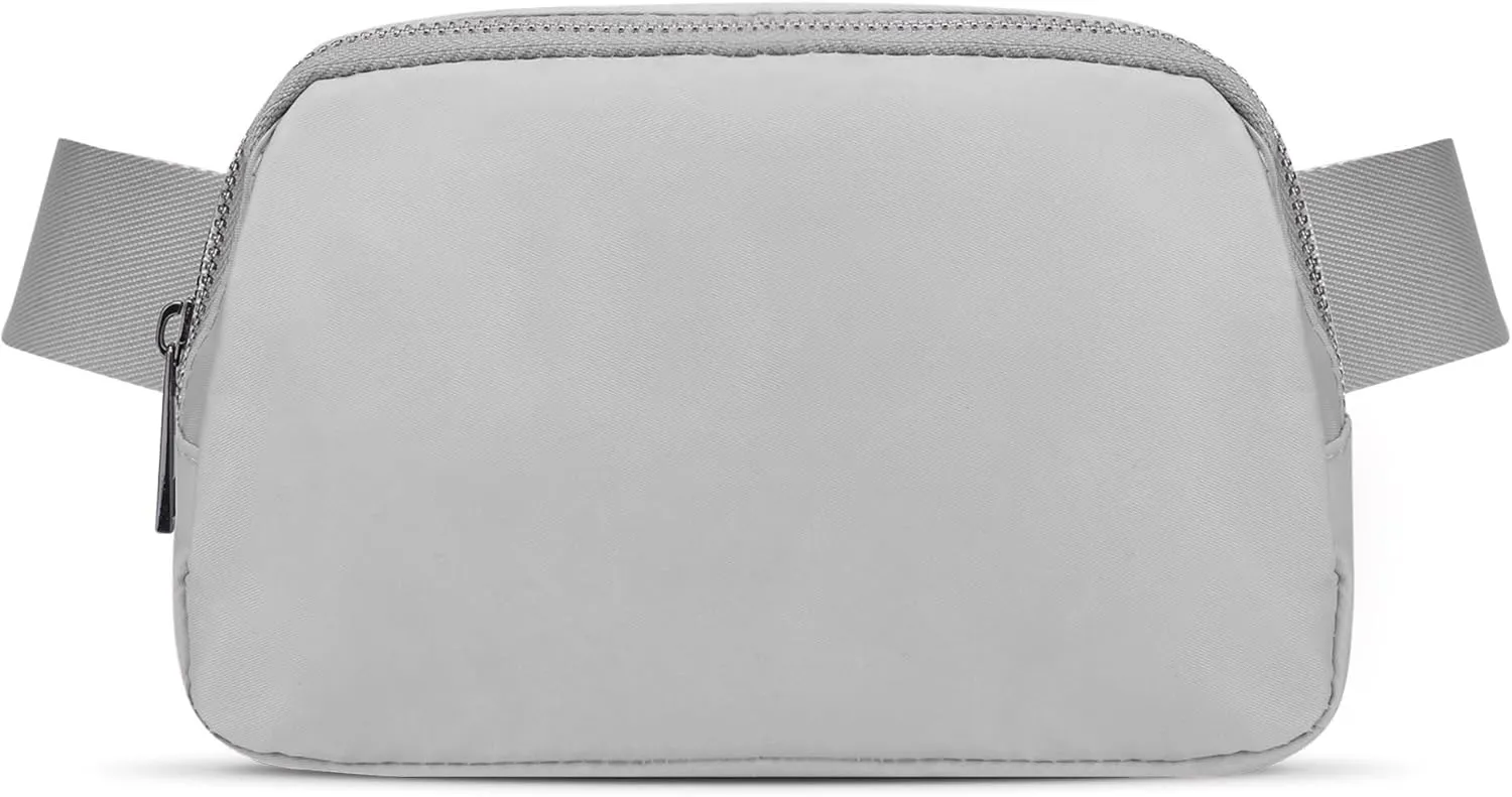 JSJ Mini Fanny Pack for Women & Men,Valentines Day Gifts for Girls Teens Kids Daughter Sister Her,Trendy Stuff Crossbody Bags Cute Everywhere Belt Bags. (Gray)