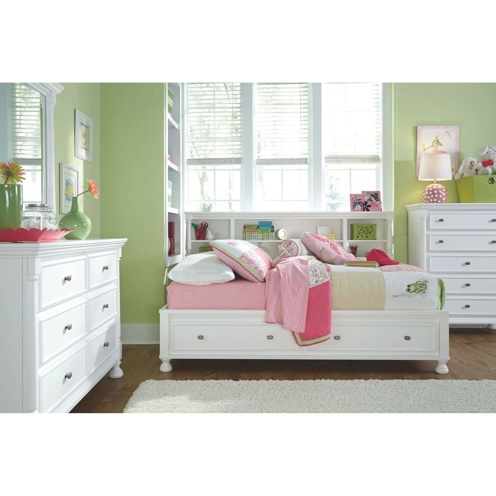 Kaslyn Full Storage Bed w/Bookcase HDBD