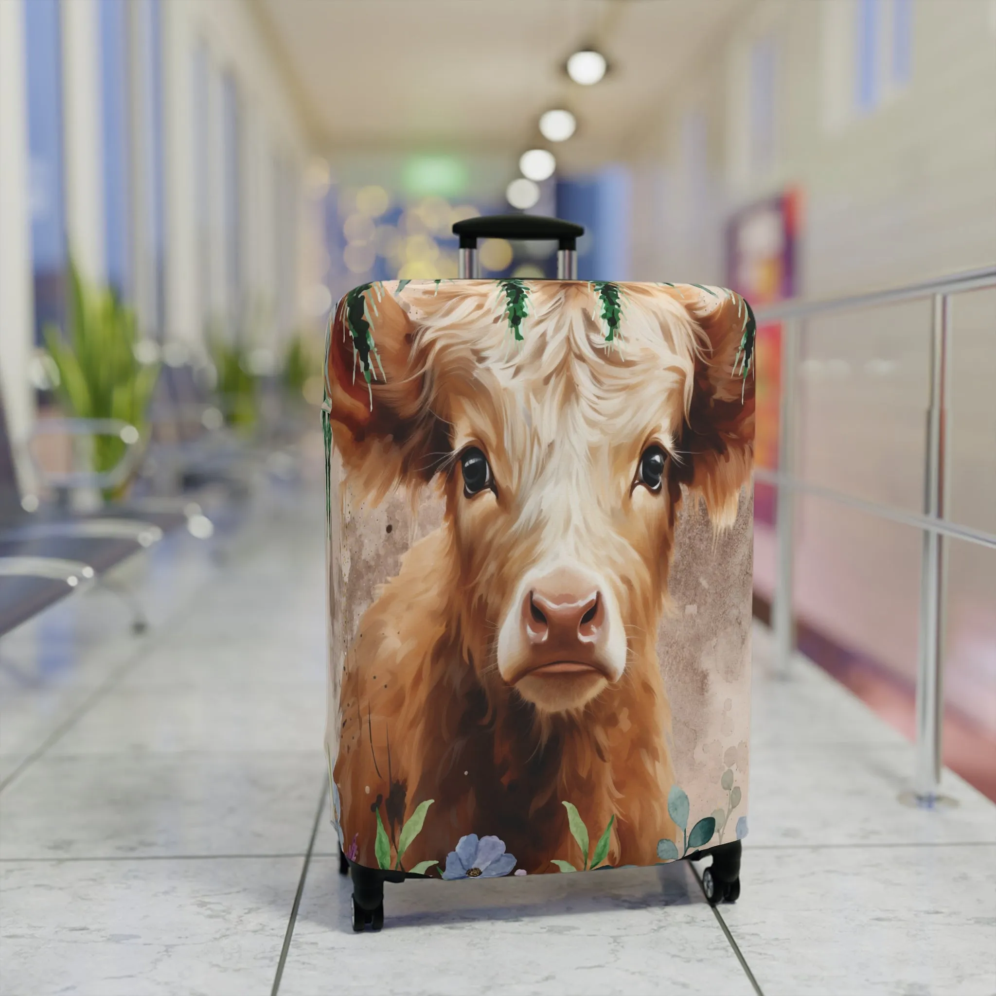 Luggage Cover, Highland Cow, awd-424