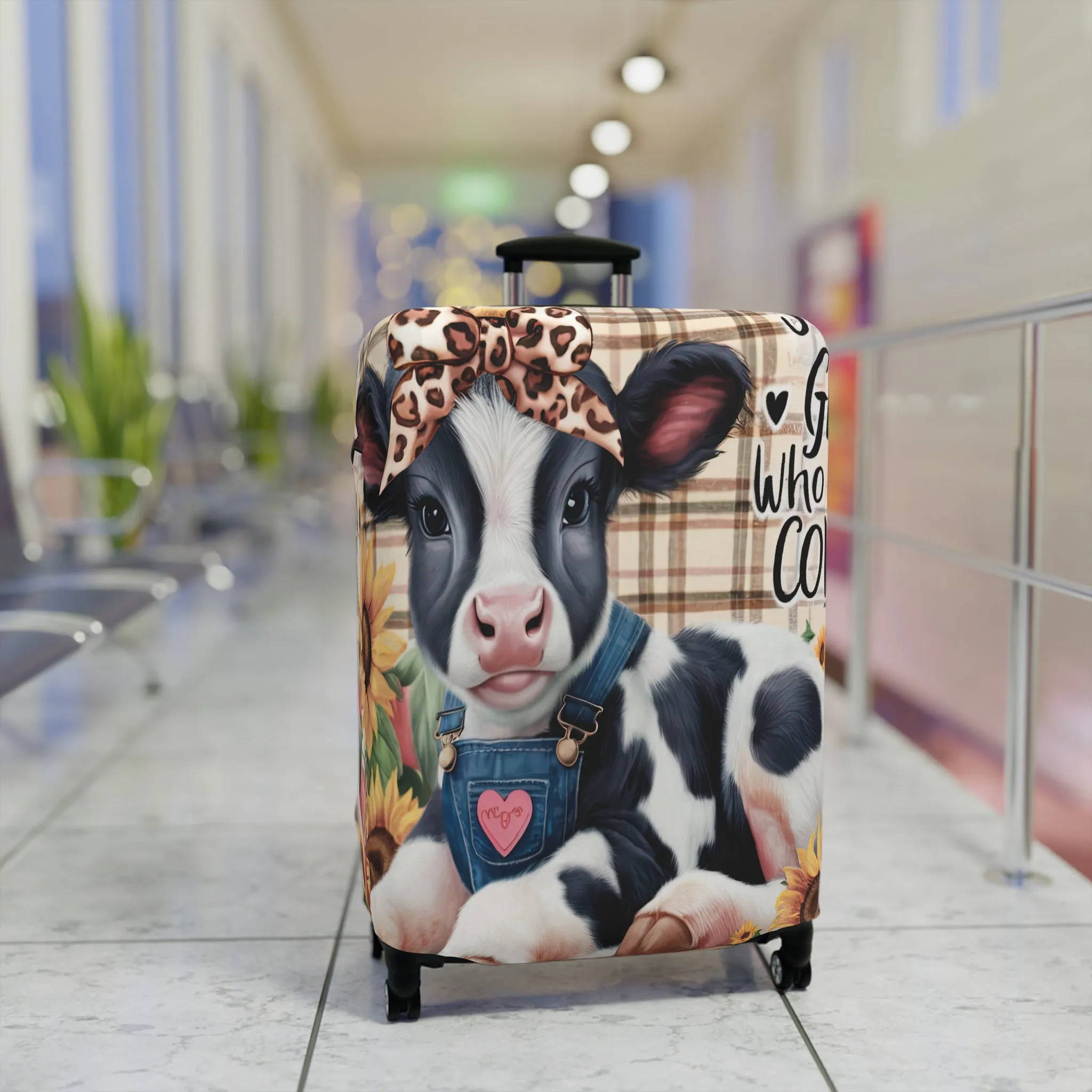 Luggage Cover, Just a Girl who Loves Cows, awd-3091
