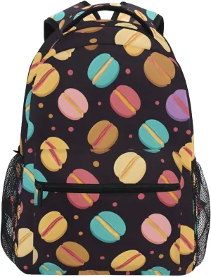 Macaron-2 School backpack for Boys Girls, Elementary School Bookbag Travel Bag Laptop Daypack with Name Tag