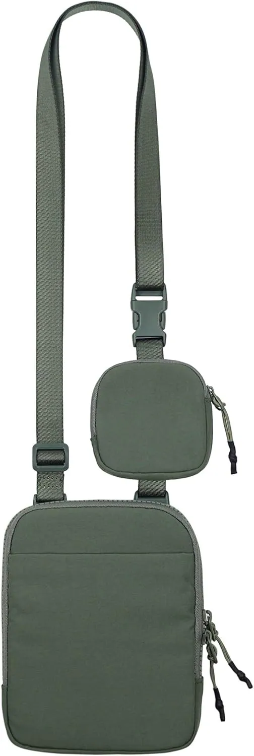 Niumike Small Crossbody Bag Adjustable Belt Bag with Removable Pouch Nylon Cell Phone Purse for Women Travel Workout Hiking