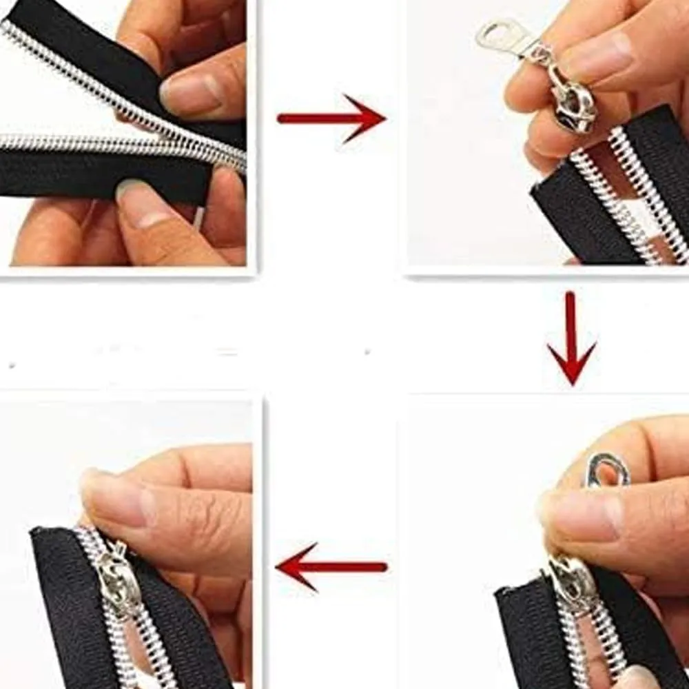 Nylon Zippers by The Yard - White with 20PCS Slider - Long Zippers for Tailor Sewing Crafts - 10 Yards