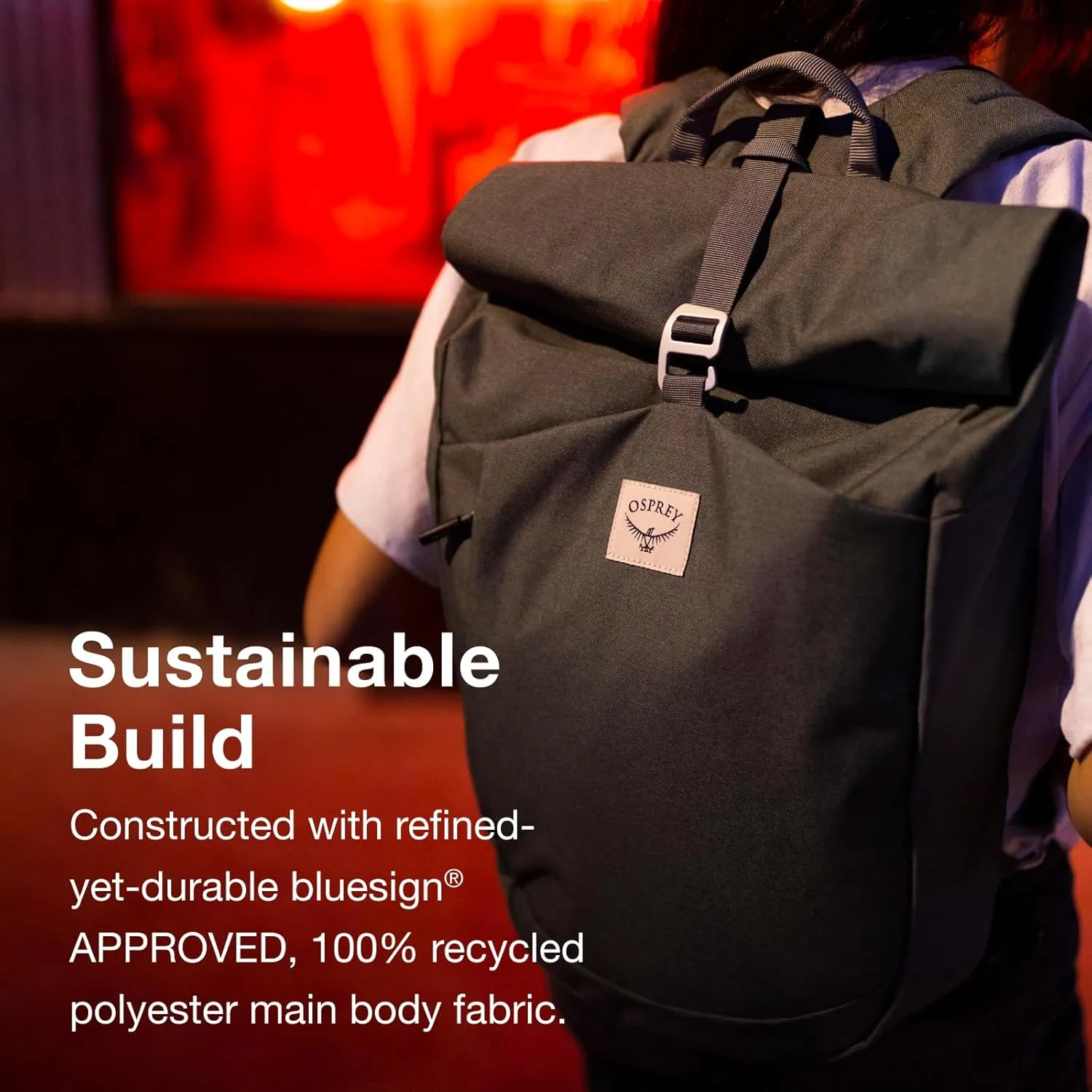 Osprey Arcane Roll Top Commuter Backpack, Pine Leaf Green