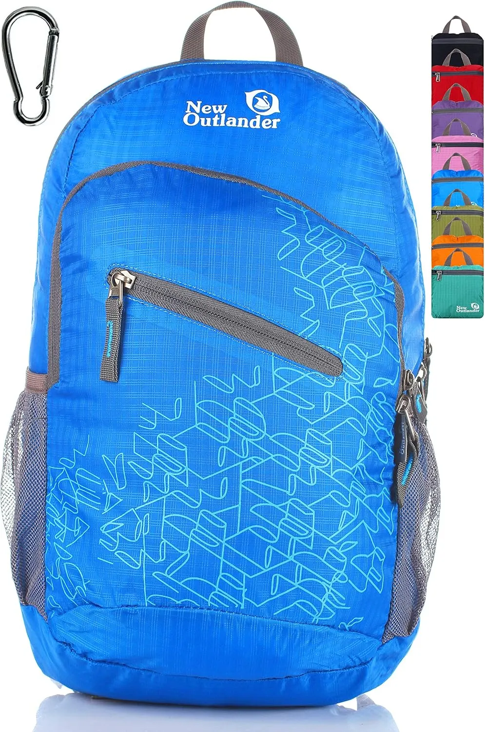 Outlander Packable Handy Lightweight Travel Hiking Backpack Daypack-Light Blue