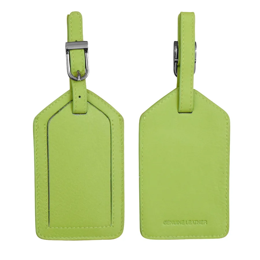 Pear Leather Luggage Tag