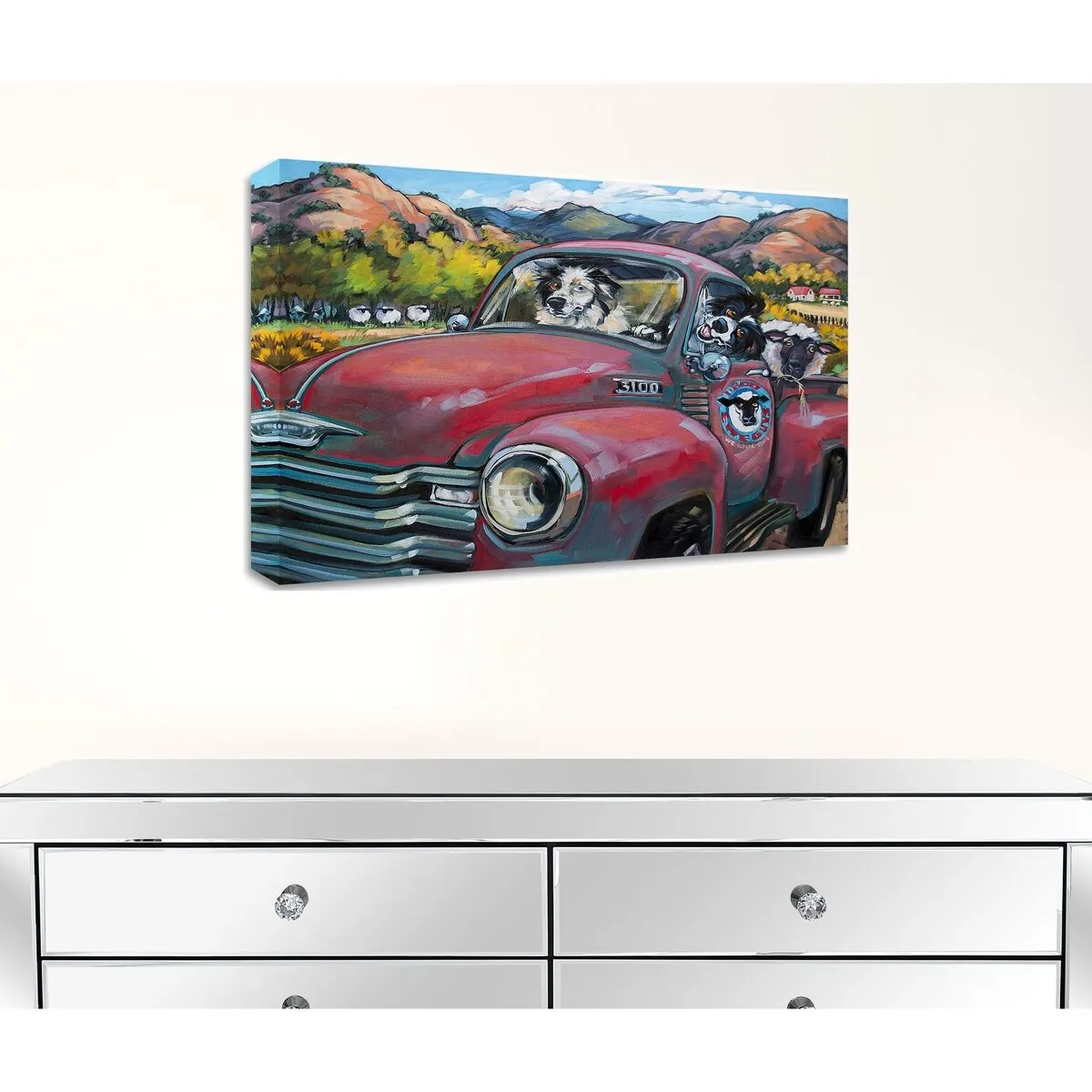 "1-800 Ewe Guys" Wrapped Canvas Print Wall Art