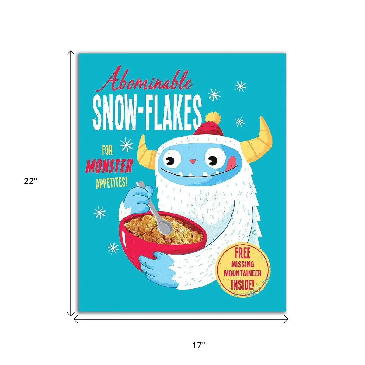 "Abominable Snowflakes" Wrapped Canvas Print Wall Art