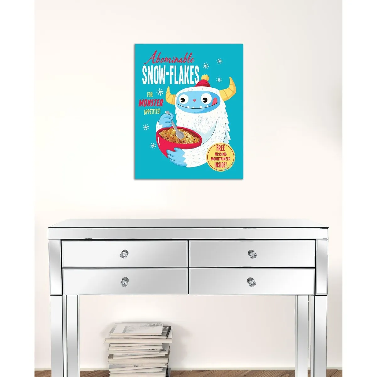 "Abominable Snowflakes" Wrapped Canvas Print Wall Art