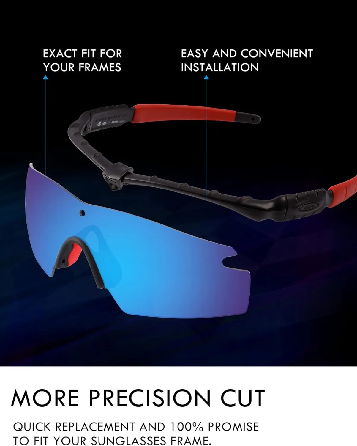 Raydi Polycarbonate Replacement Lenses for Von Zipper Clutch Sunglasses
