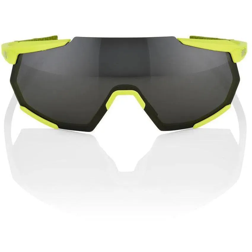 RIDE 100% Eyewear Racetrap Soft Tact - Banana Black Mirror Lens