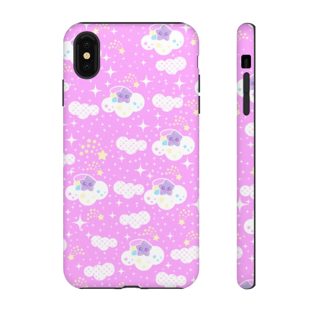 Shooting Star Clouds Pink Tough Phone Case