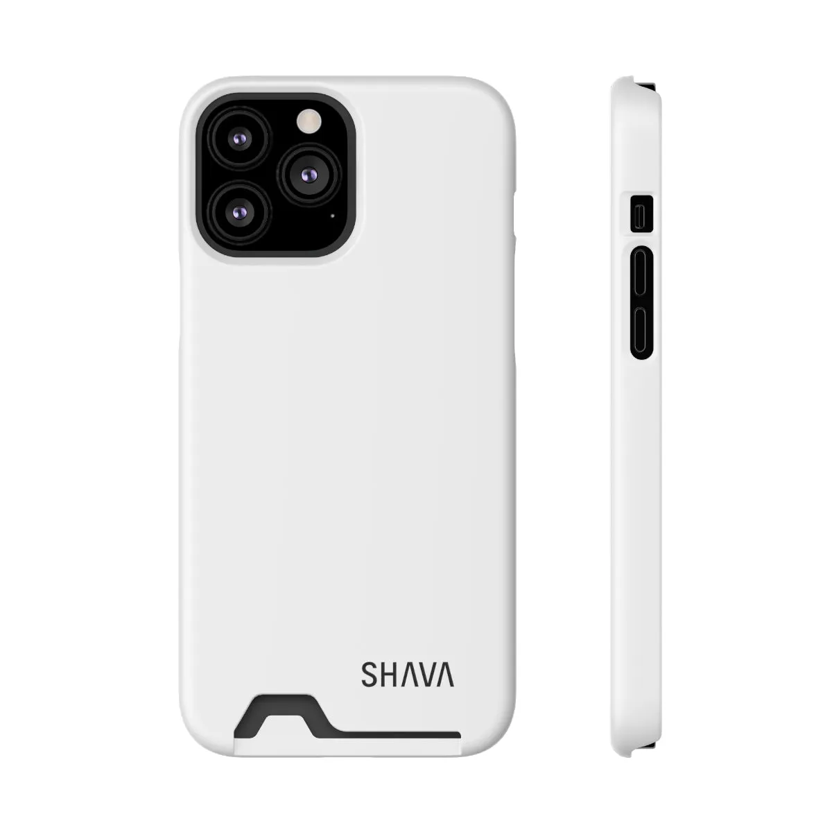 Simple Phone Cases With Card Holder - White