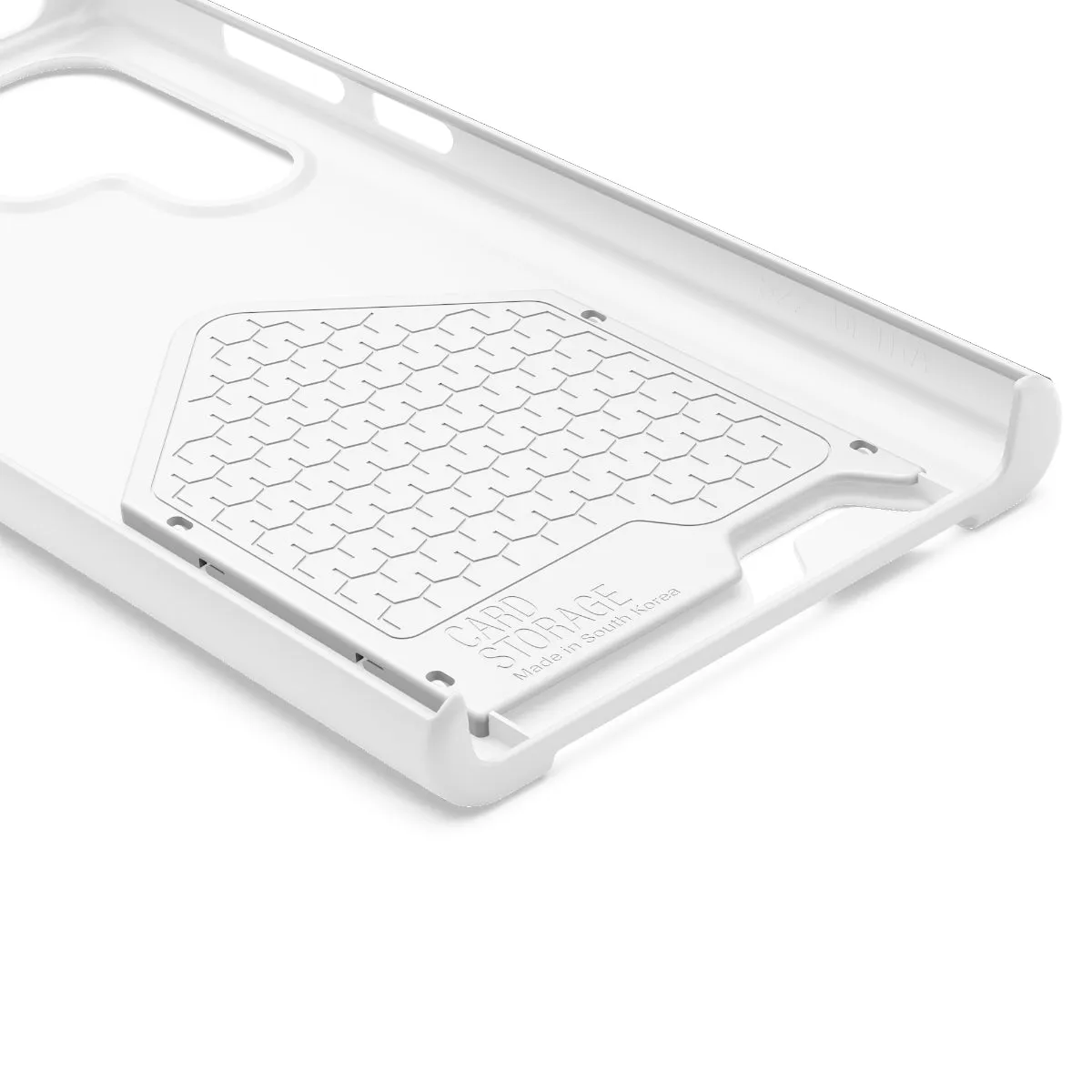 Simple Phone Cases With Card Holder - White