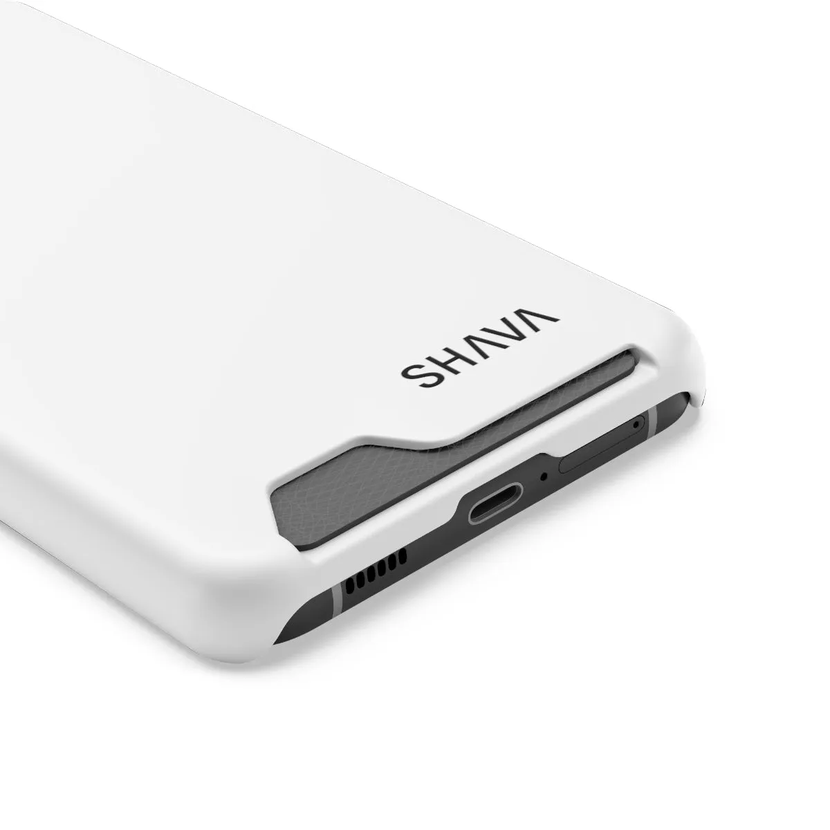 Simple Phone Cases With Card Holder - White