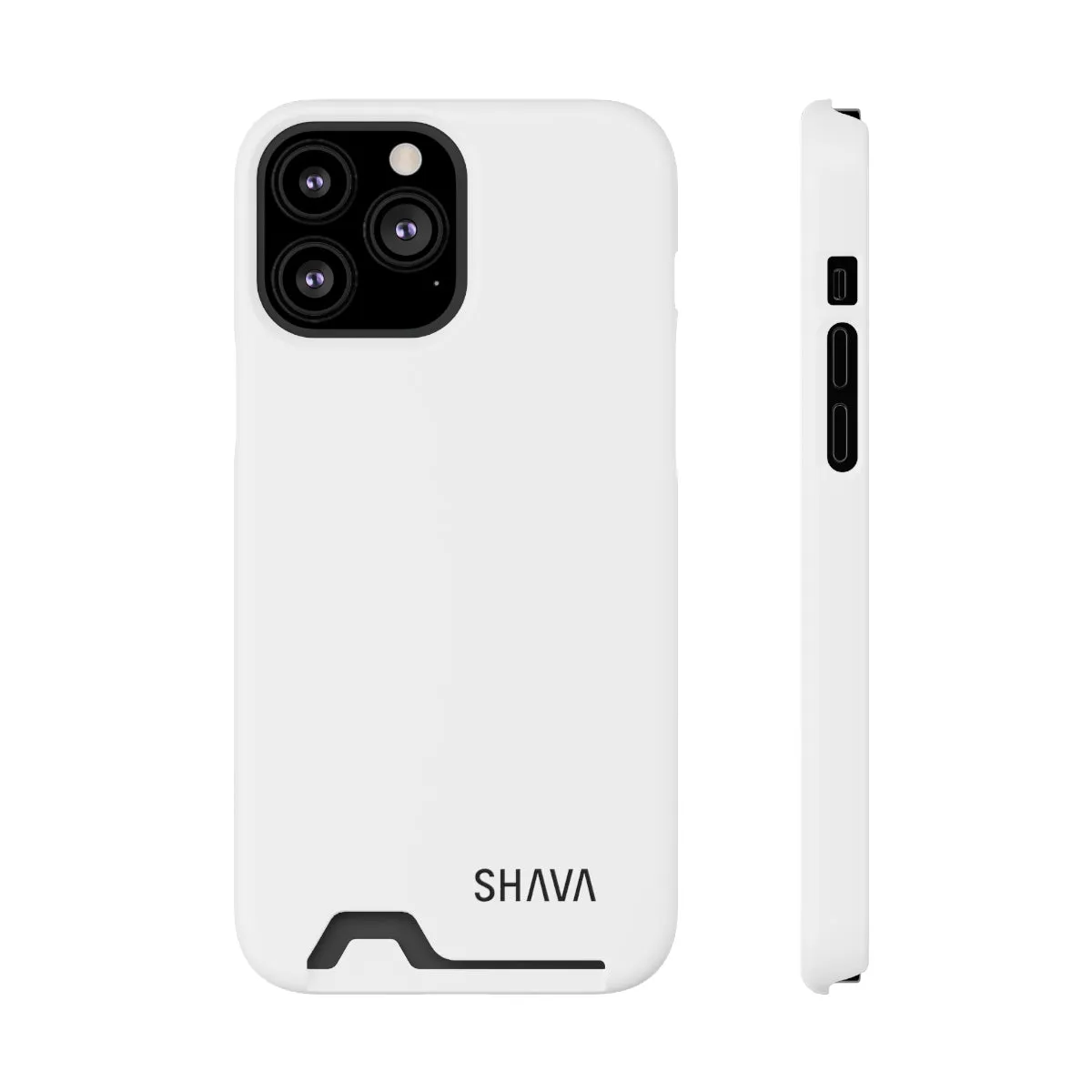 Simple Phone Cases With Card Holder - White