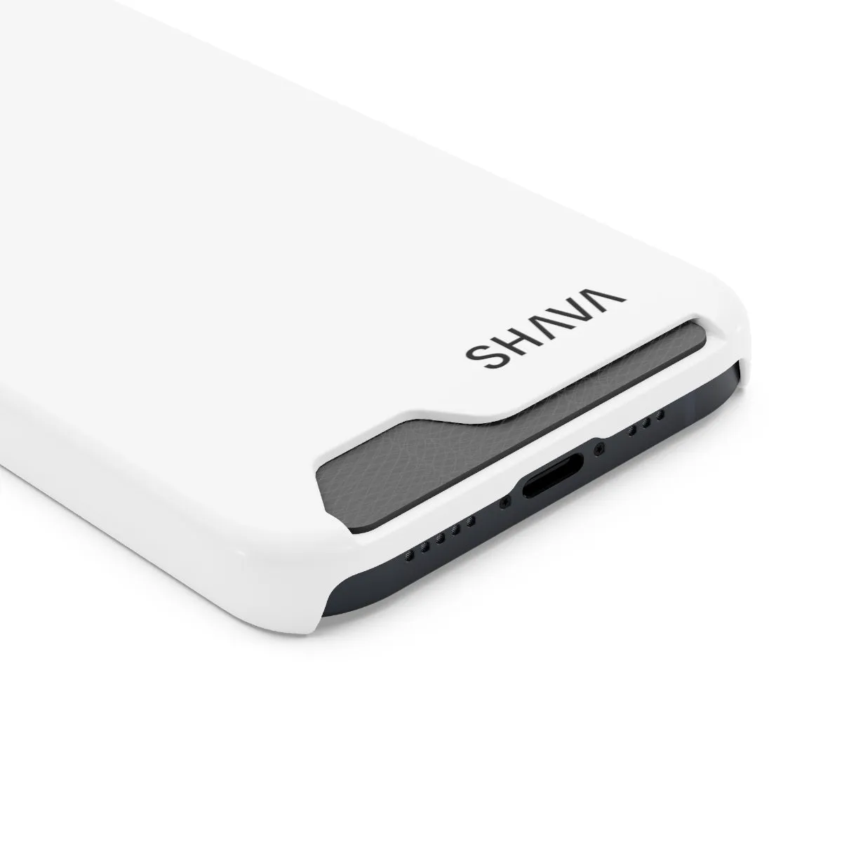 Simple Phone Cases With Card Holder - White
