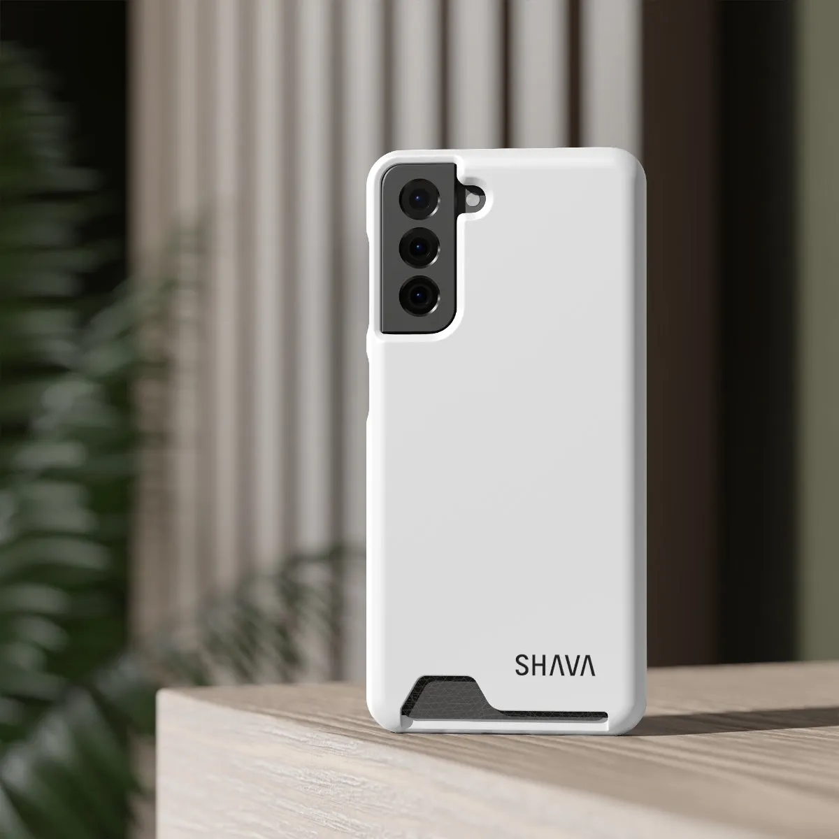 Simple Phone Cases With Card Holder - White