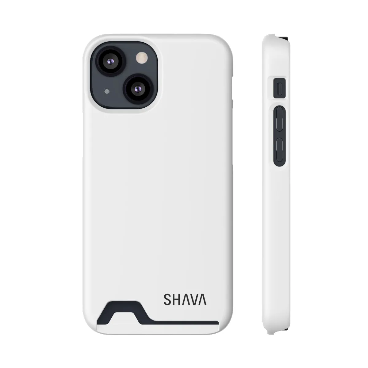 Simple Phone Cases With Card Holder - White