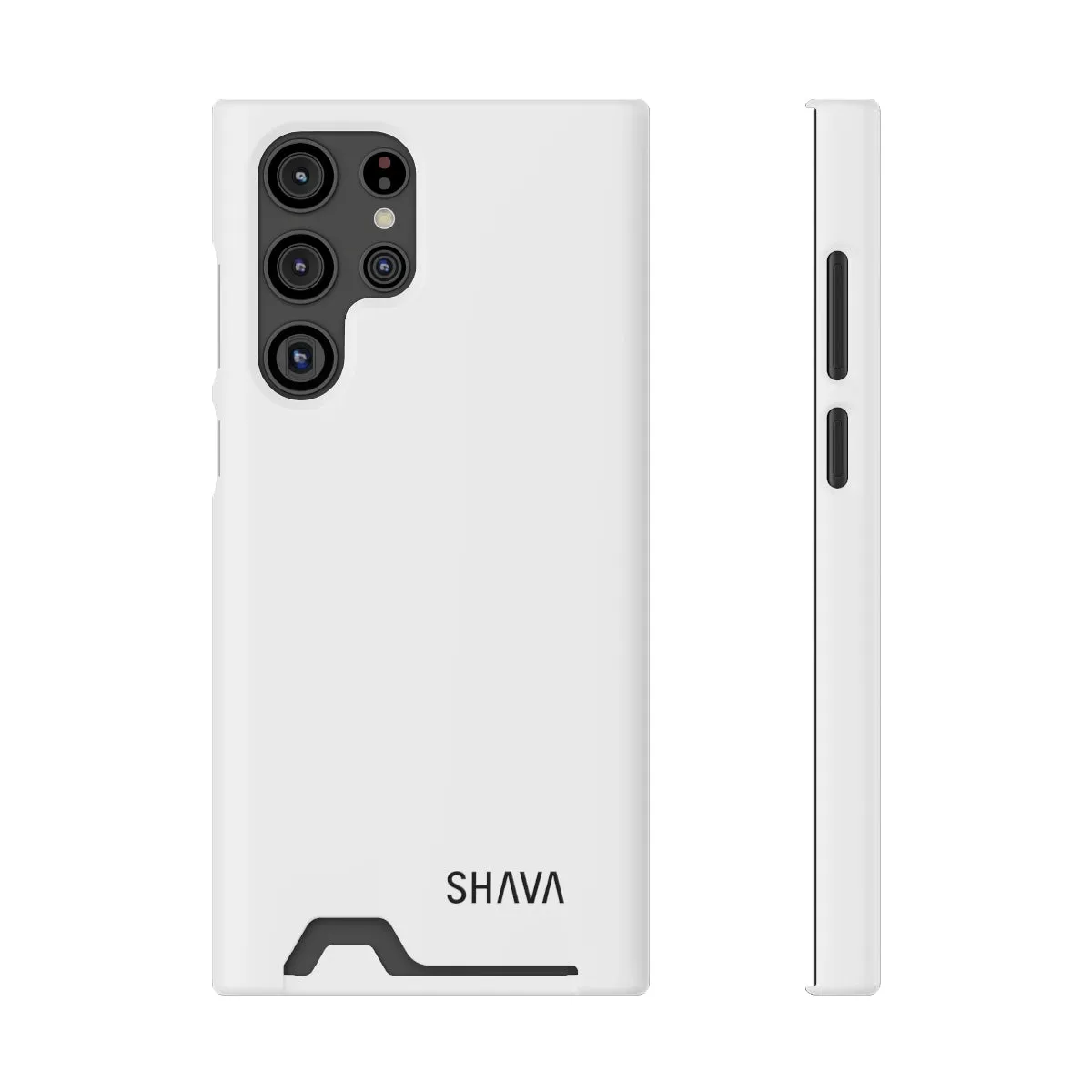 Simple Phone Cases With Card Holder - White