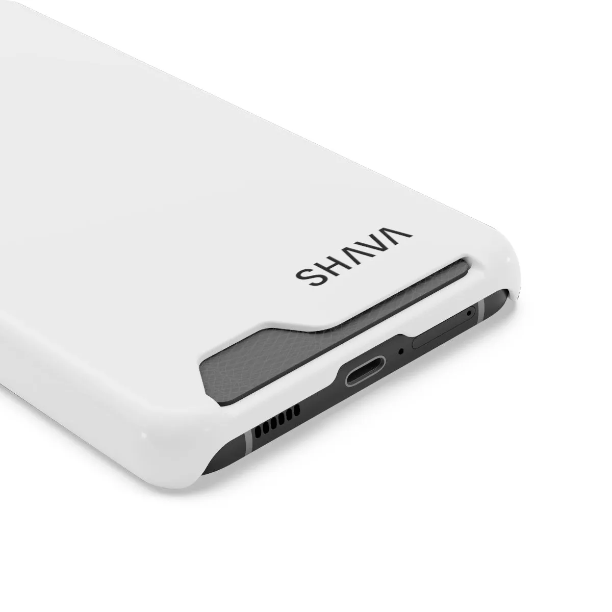 Simple Phone Cases With Card Holder - White