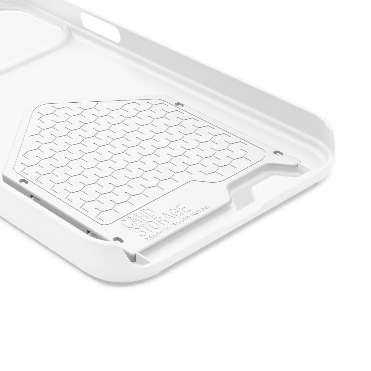 Simple Phone Cases With Card Holder - White