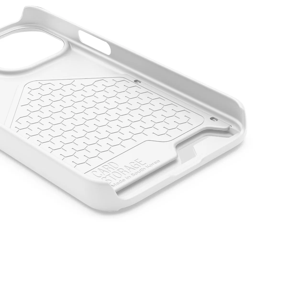 Simple Phone Cases With Card Holder - White