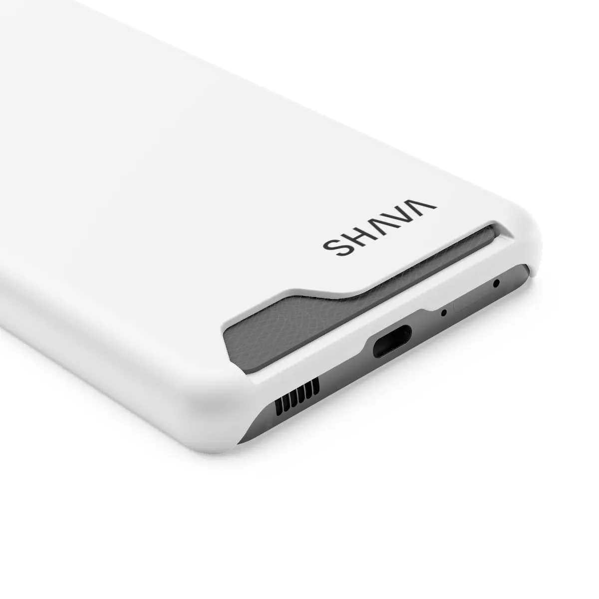 Simple Phone Cases With Card Holder - White