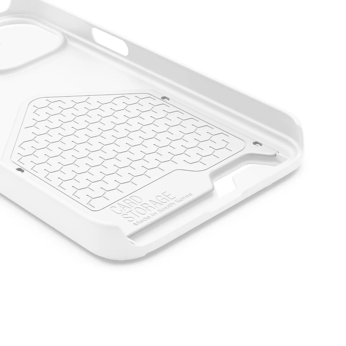 Simple Phone Cases With Card Holder - White