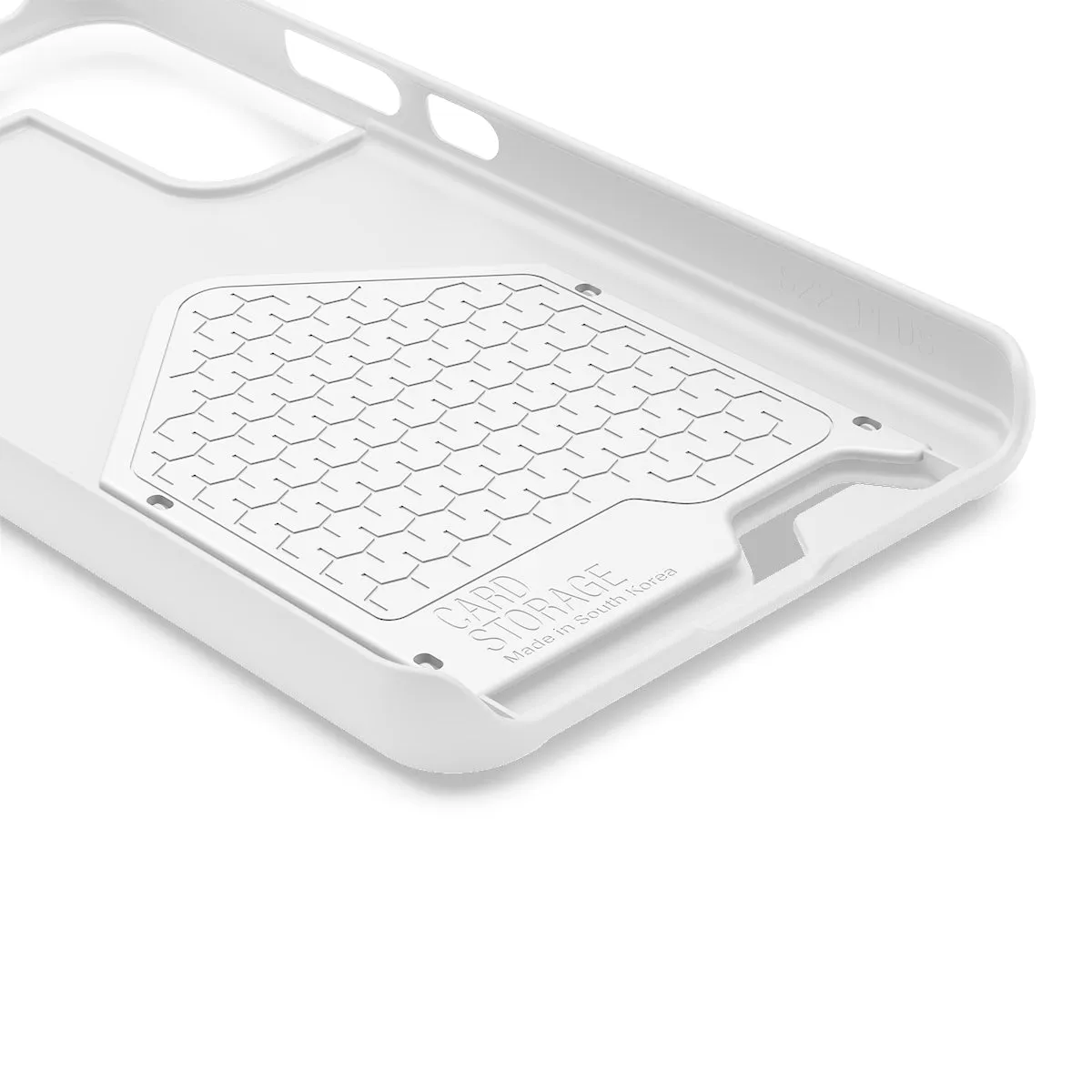 Simple Phone Cases With Card Holder - White