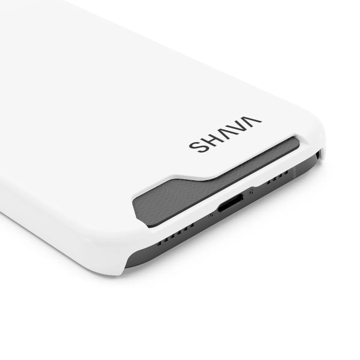 Simple Phone Cases With Card Holder - White