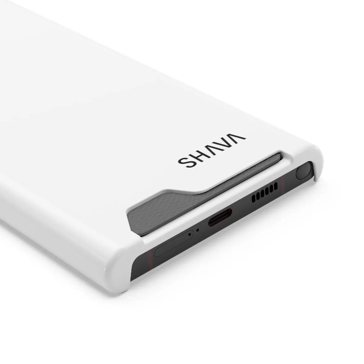 Simple Phone Cases With Card Holder - White