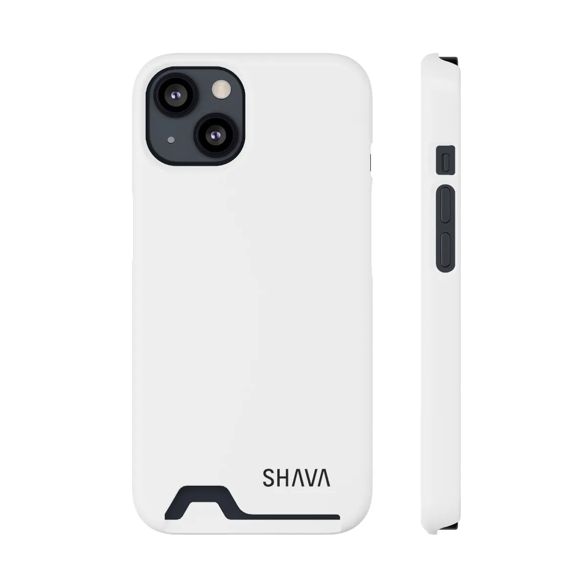 Simple Phone Cases With Card Holder - White