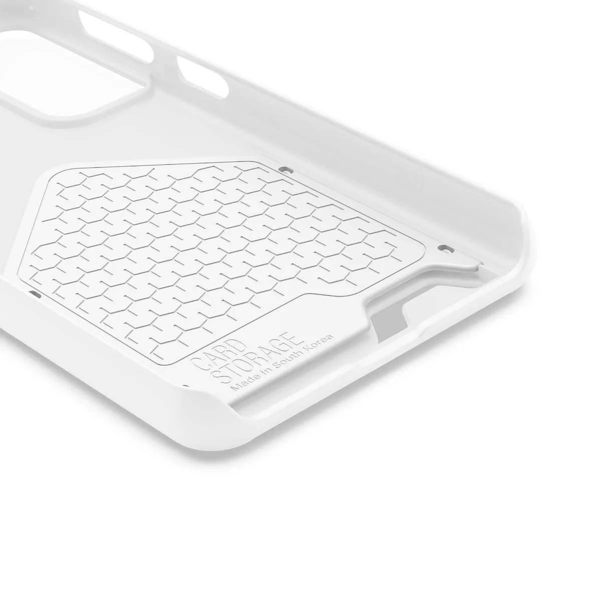 Simple Phone Cases With Card Holder - White